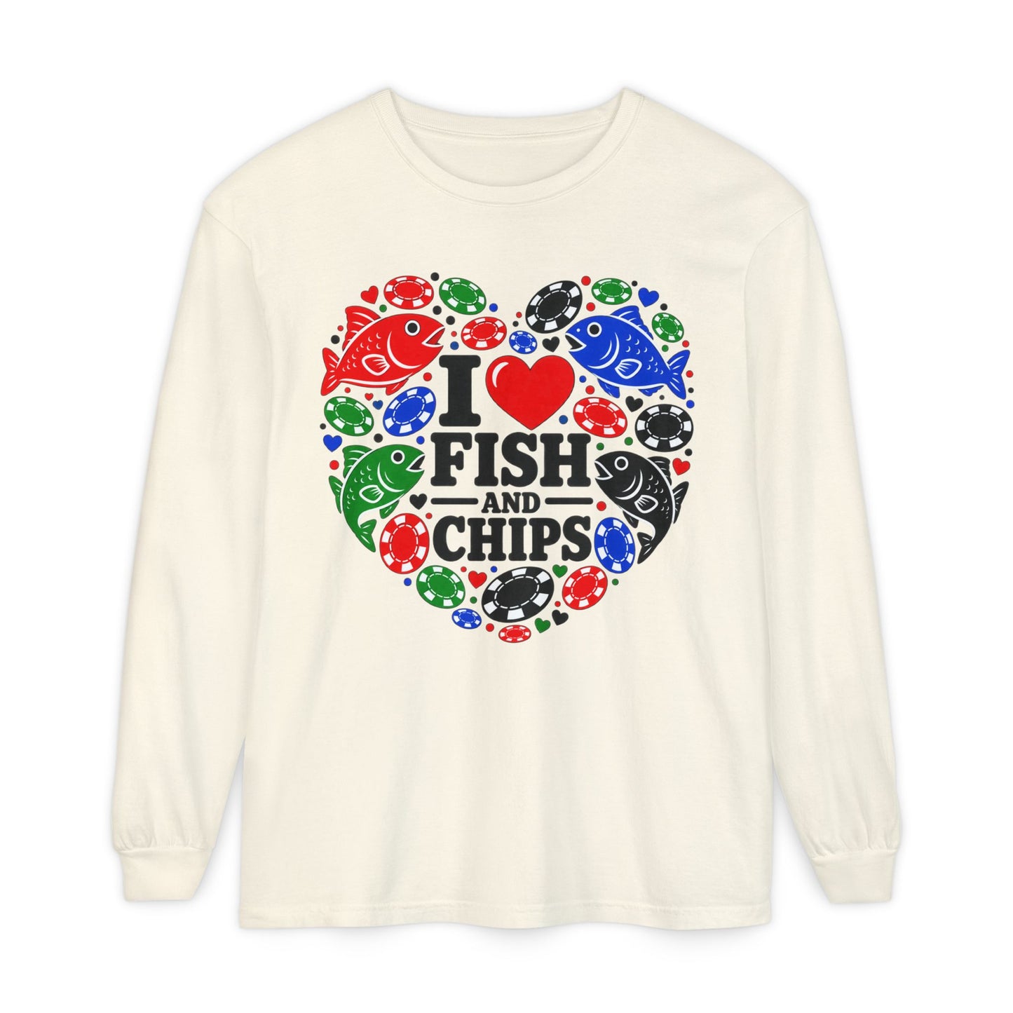 GGC [I Love Fish & Chips] Poker Shirt — Long Sleeve Shirt