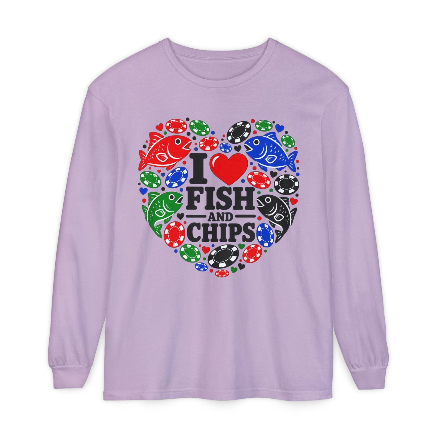 GGC [I Love Fish & Chips] Poker Shirt — Long Sleeve Shirt