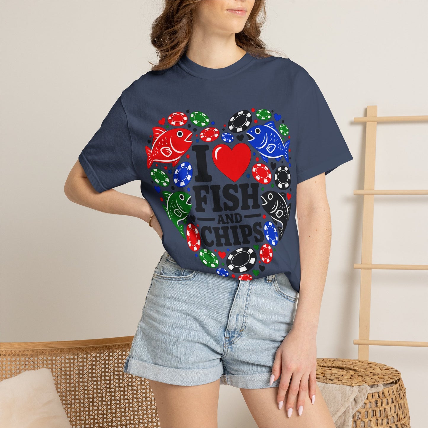 GGC [I Love Fish & Chips] Poker Shirt — T-Shirt