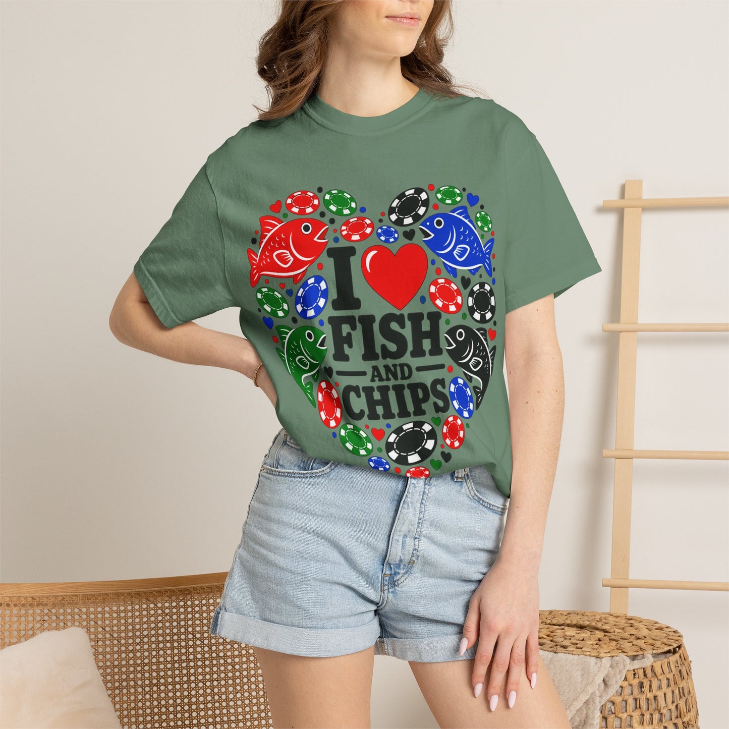 GGC [I Love Fish & Chips] Poker Shirt — T-Shirt