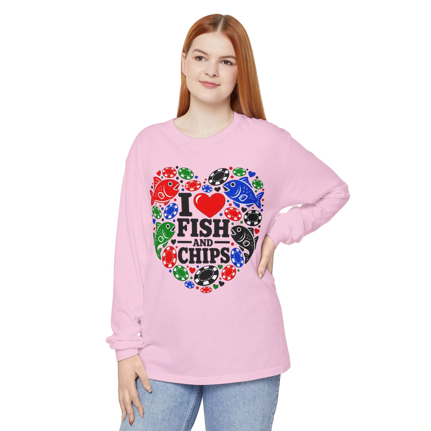 GGC [I Love Fish & Chips] Poker Shirt — Long Sleeve Shirt