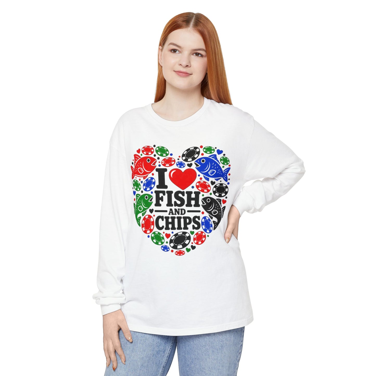 GGC [I Love Fish & Chips] Poker Shirt — Long Sleeve Shirt
