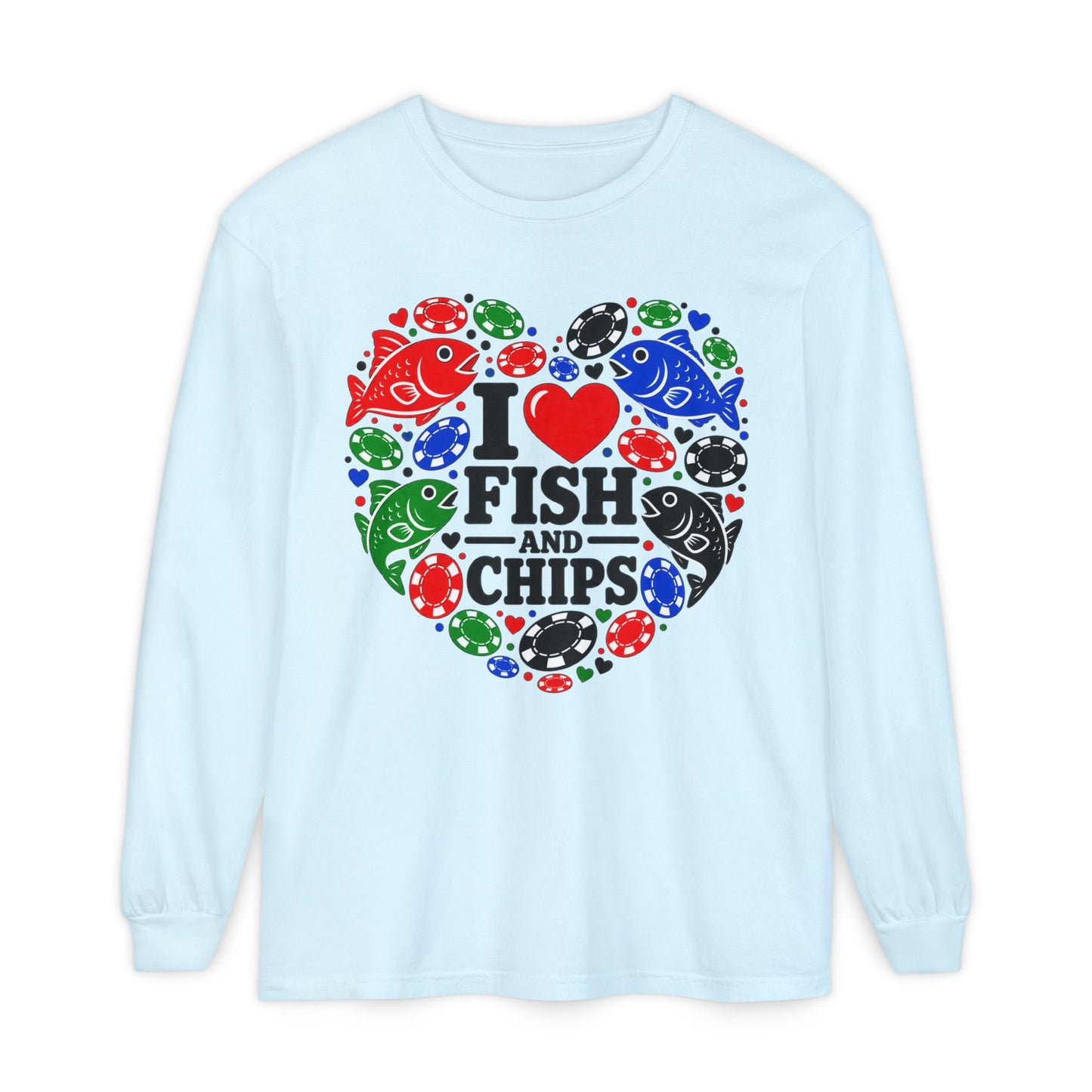 GGC [I Love Fish & Chips] Poker Shirt — Long Sleeve Shirt