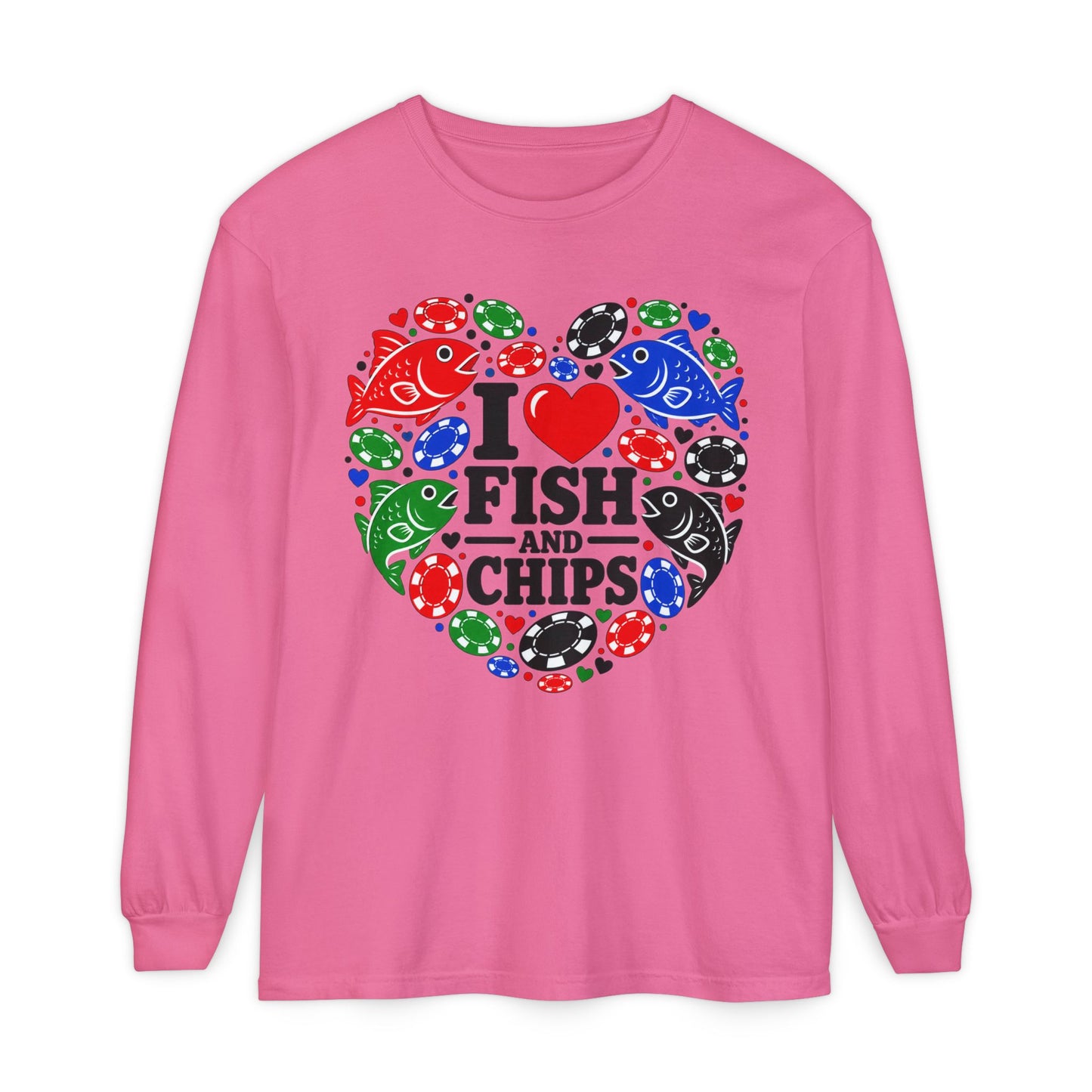 GGC [I Love Fish & Chips] Poker Shirt — Long Sleeve Shirt