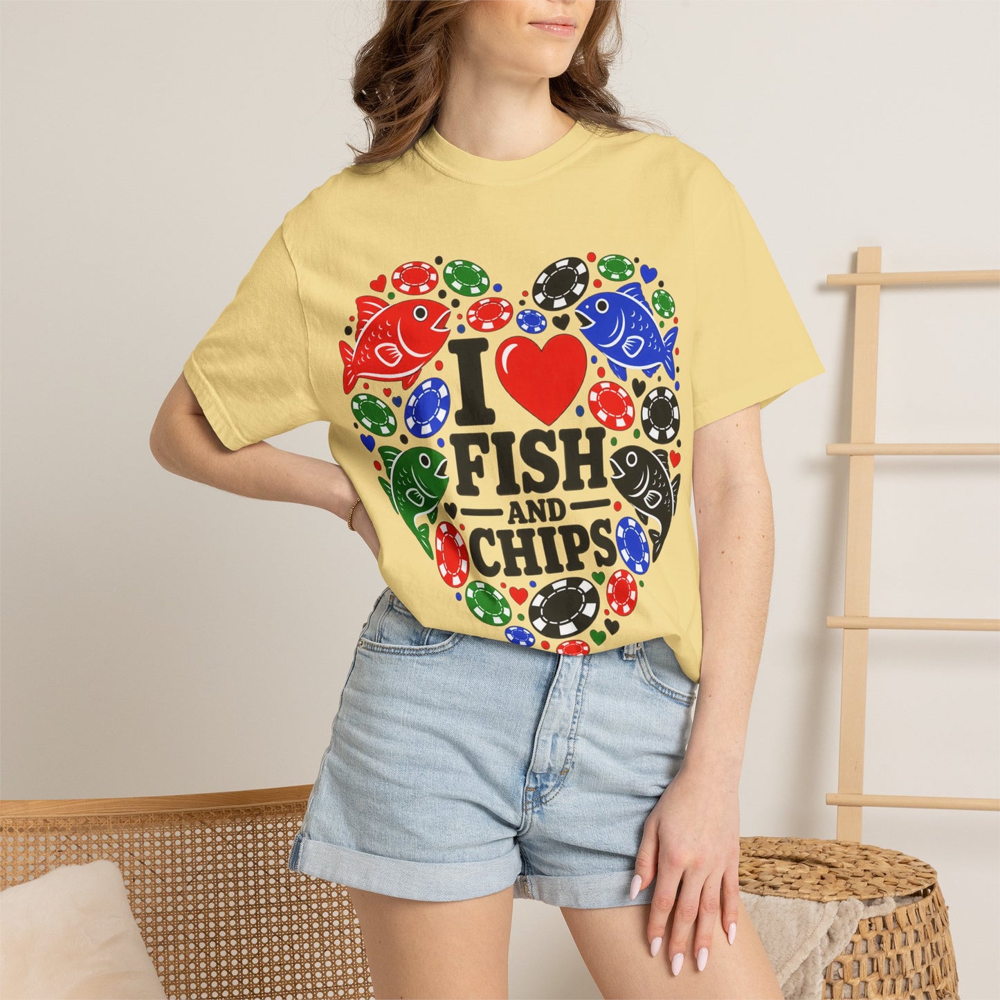 GGC [I Love Fish & Chips] Poker Shirt — T-Shirt