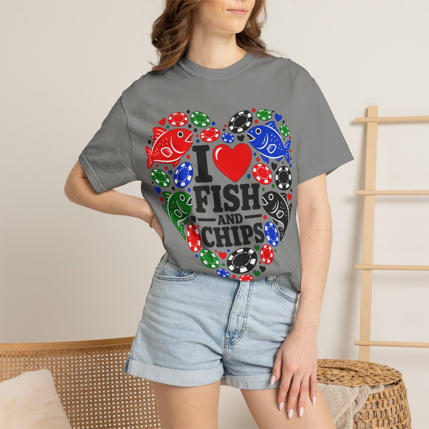 GGC [I Love Fish & Chips] Poker Shirt — T-Shirt