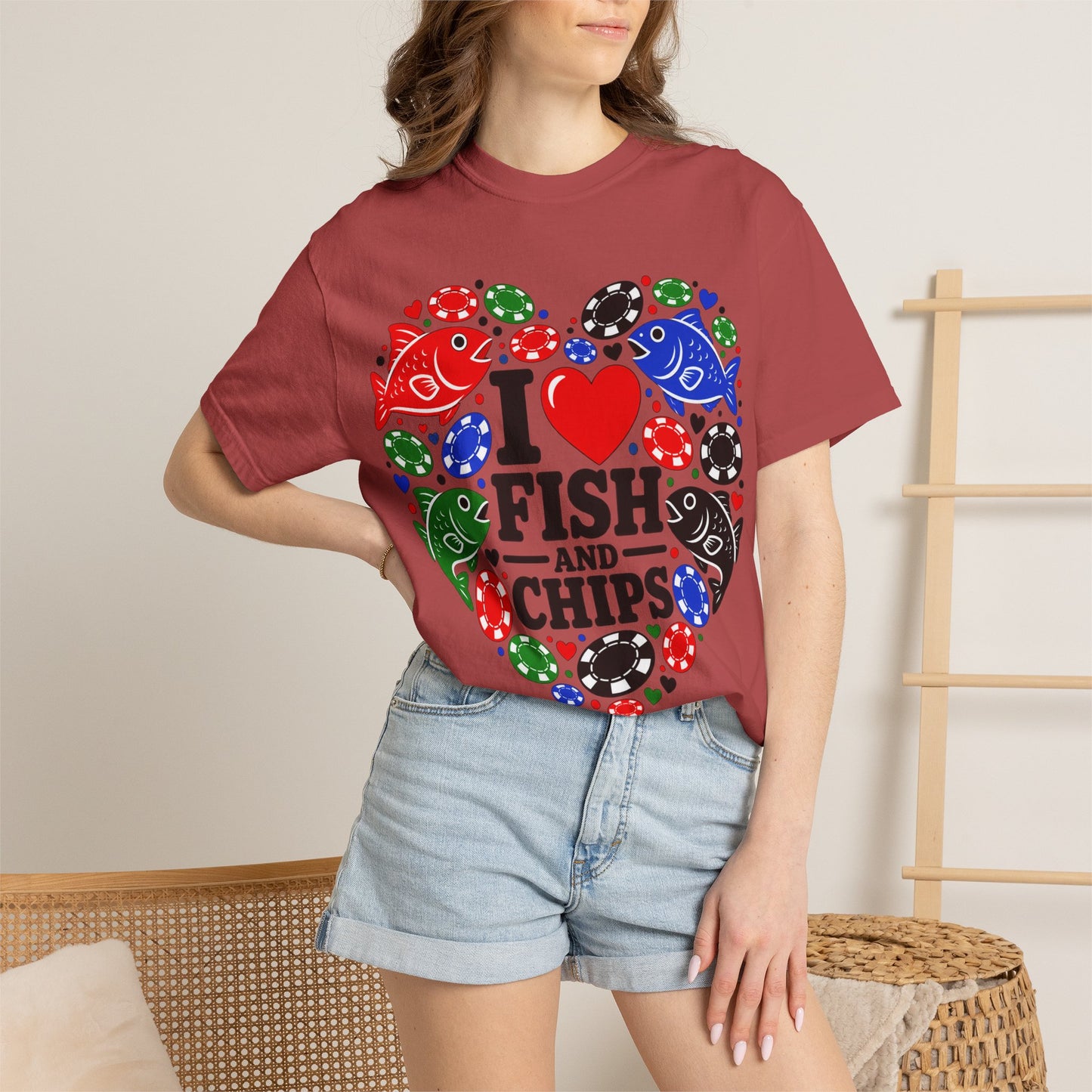 GGC [I Love Fish & Chips] Poker Shirt — T-Shirt