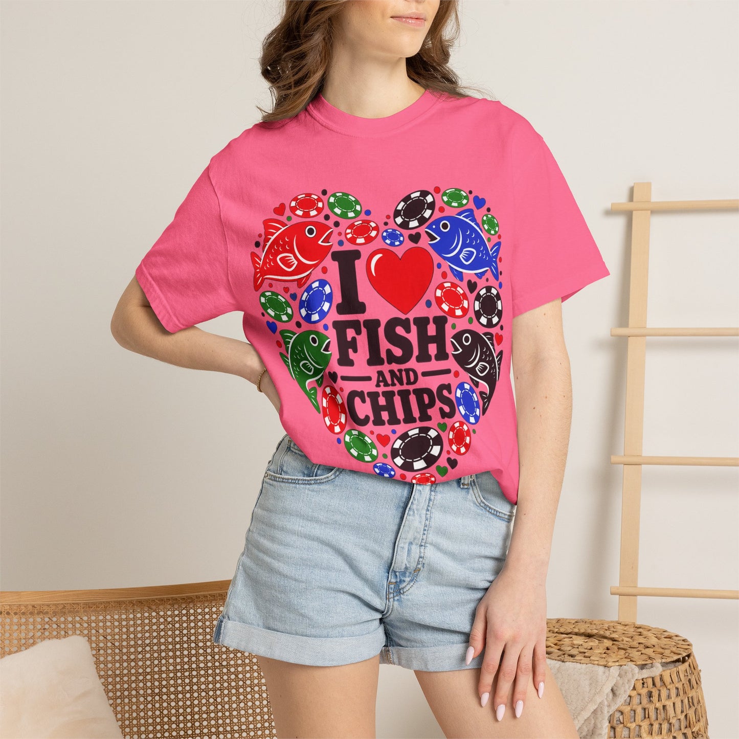GGC [I Love Fish & Chips] Poker Shirt — T-Shirt