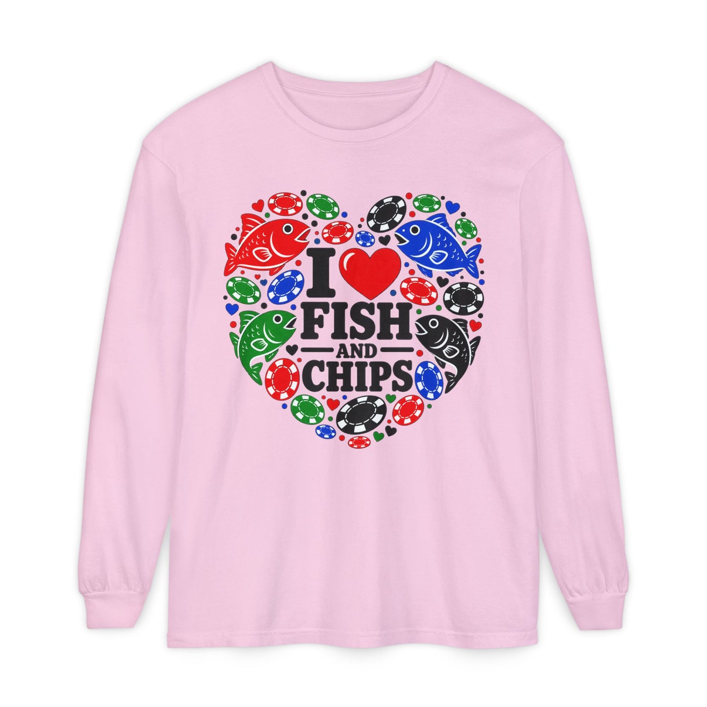 GGC [I Love Fish & Chips] Poker Shirt — Long Sleeve Shirt