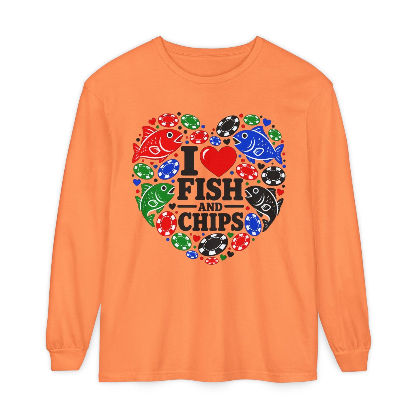 GGC [I Love Fish & Chips] Poker Shirt — Long Sleeve Shirt