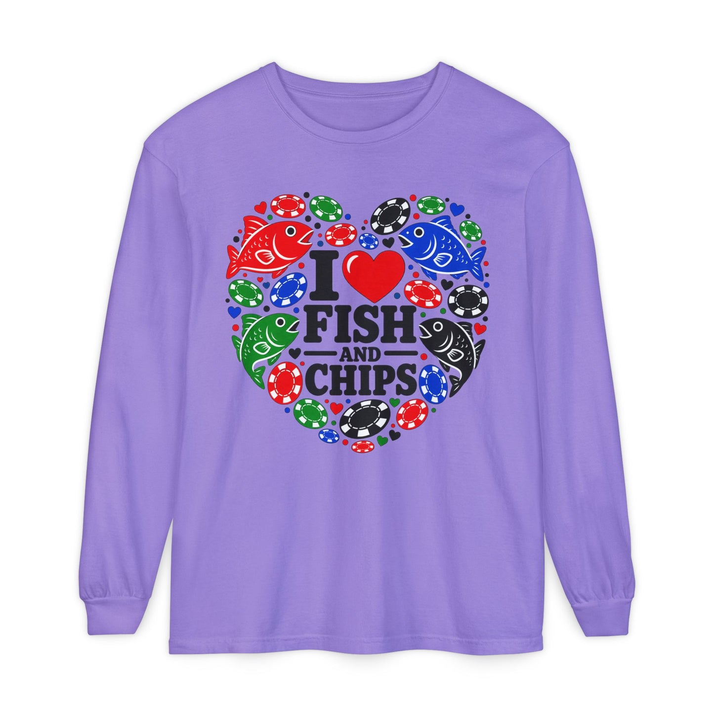 GGC [I Love Fish & Chips] Poker Shirt — Long Sleeve Shirt